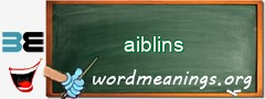 WordMeaning blackboard for aiblins